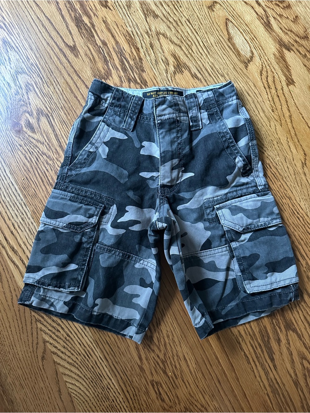 Old Navy Boys' Gray Camouflage Cargo Shorts